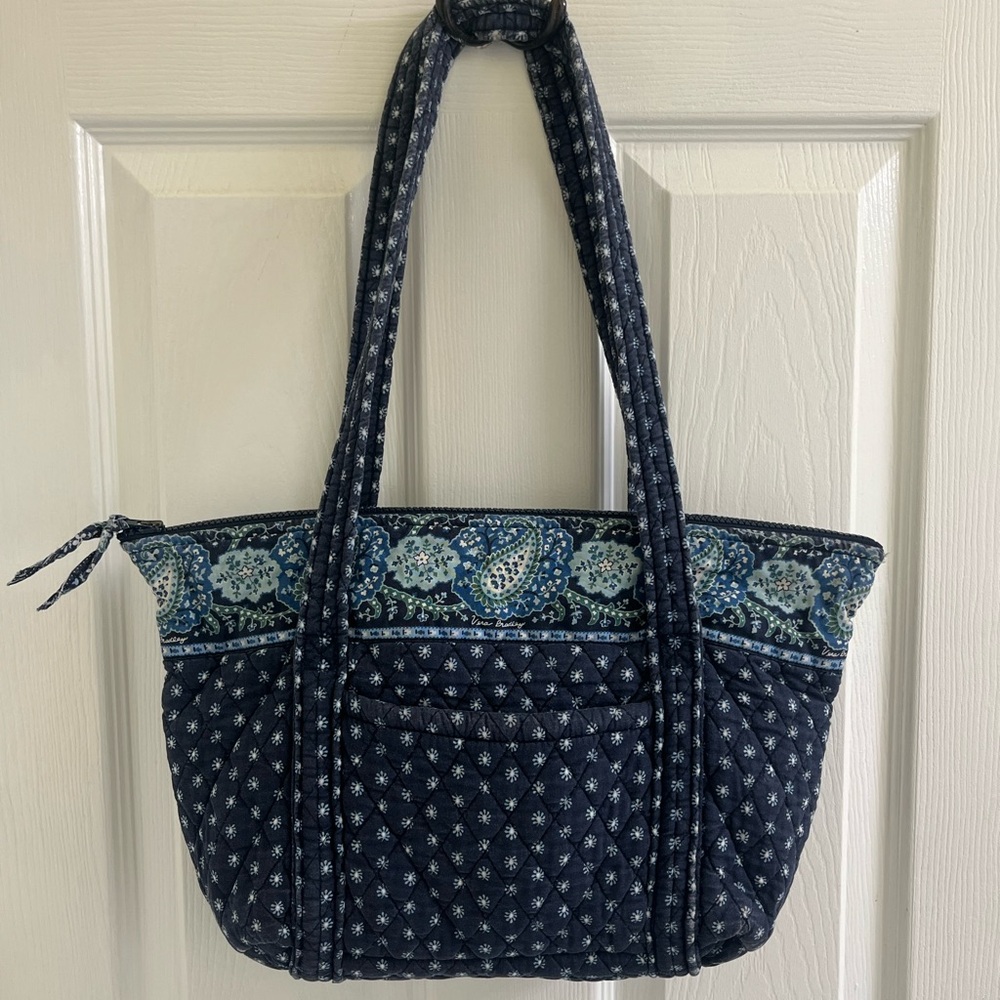 Vera Bradley Navy and Teal Patterned Tote
